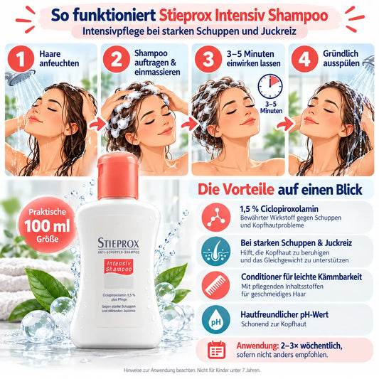 Stieprox Anti Schuppen Shampoo - 100 ml - So funktioniert Stieprox