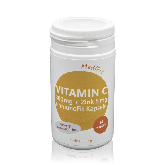 Apofit Vitamin C 300mg + Zink 5mg ImmunoFit Kapseln (60 St.) - ROTE.PLACE