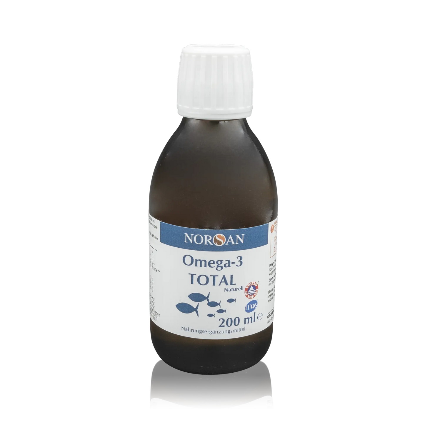 Norsan Omega 3 Total mit natürlichem Fischöl und Olivenöl - Natürlicher Geschmack (200ml)