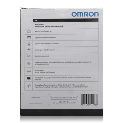 Omron M500 Intelli IT - Automatisches Oberarm-Blutdruckmessgerät (1 St.) - PZN: 15423367 - ROTE.PLACE