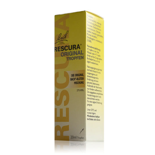 Bachblüten Original Rescura Tropfen mit Alkohol 20 ml - Vorderansicht schräg