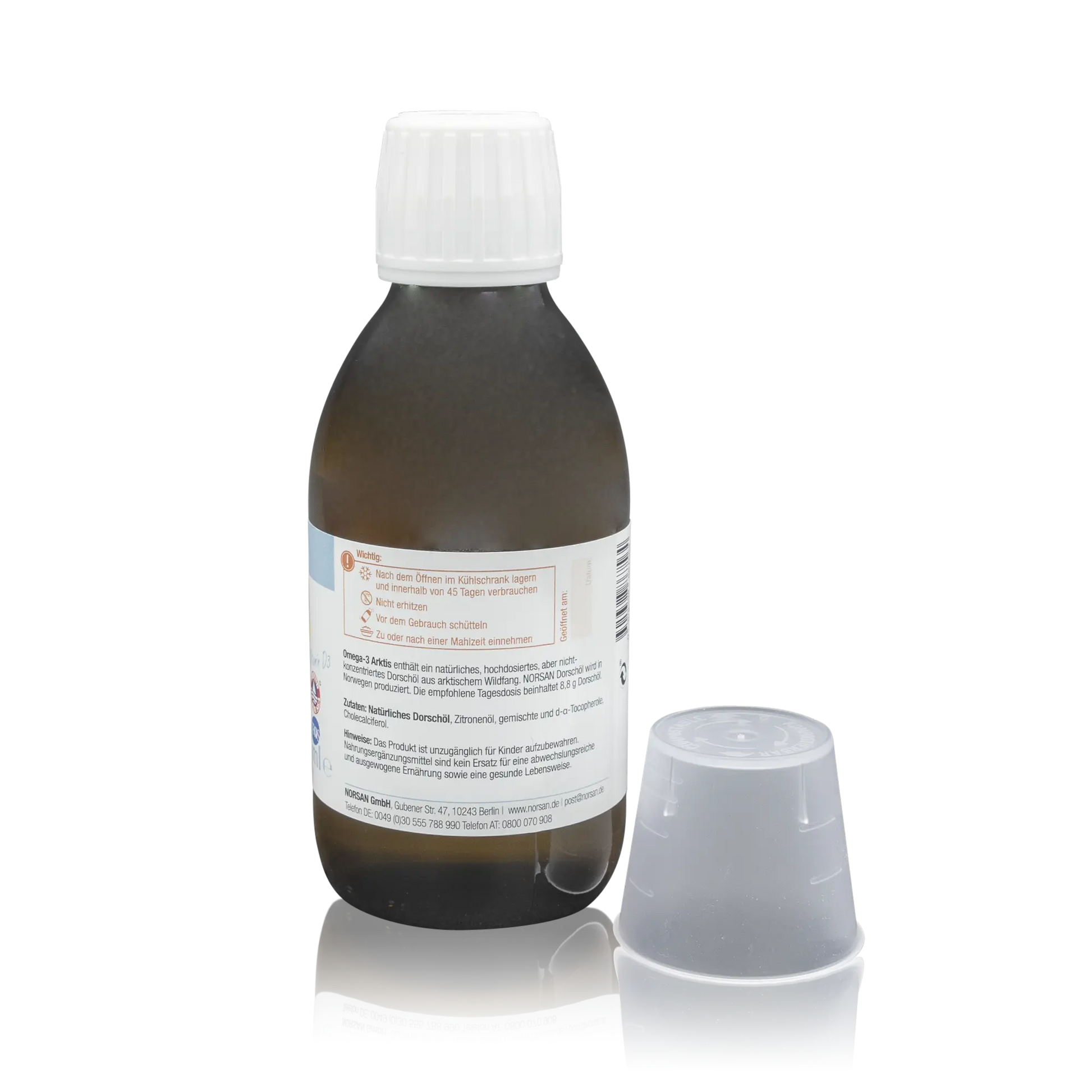 Norsan Omega-3 Arktis mit Vitamin D3 und Zitronengeschmack (200ml) - ROTE.PLACE