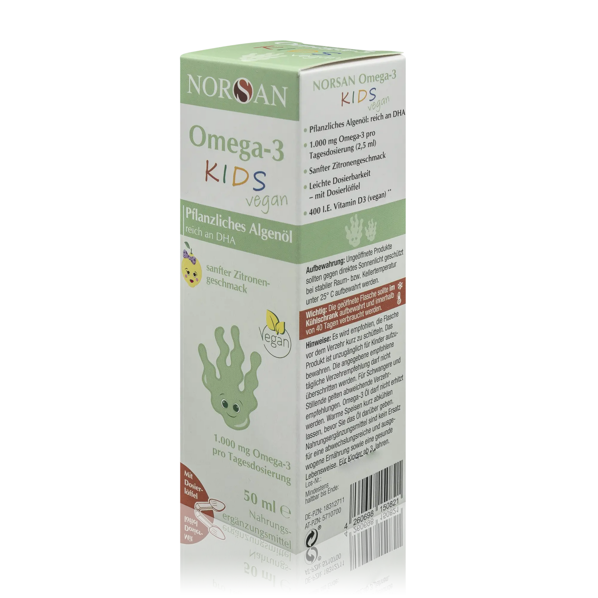 Norsan Algenöl Omega-3 KIDS Vegan mit Zitronengeschmack für Kinder (50ml) - ROTE.PLACE