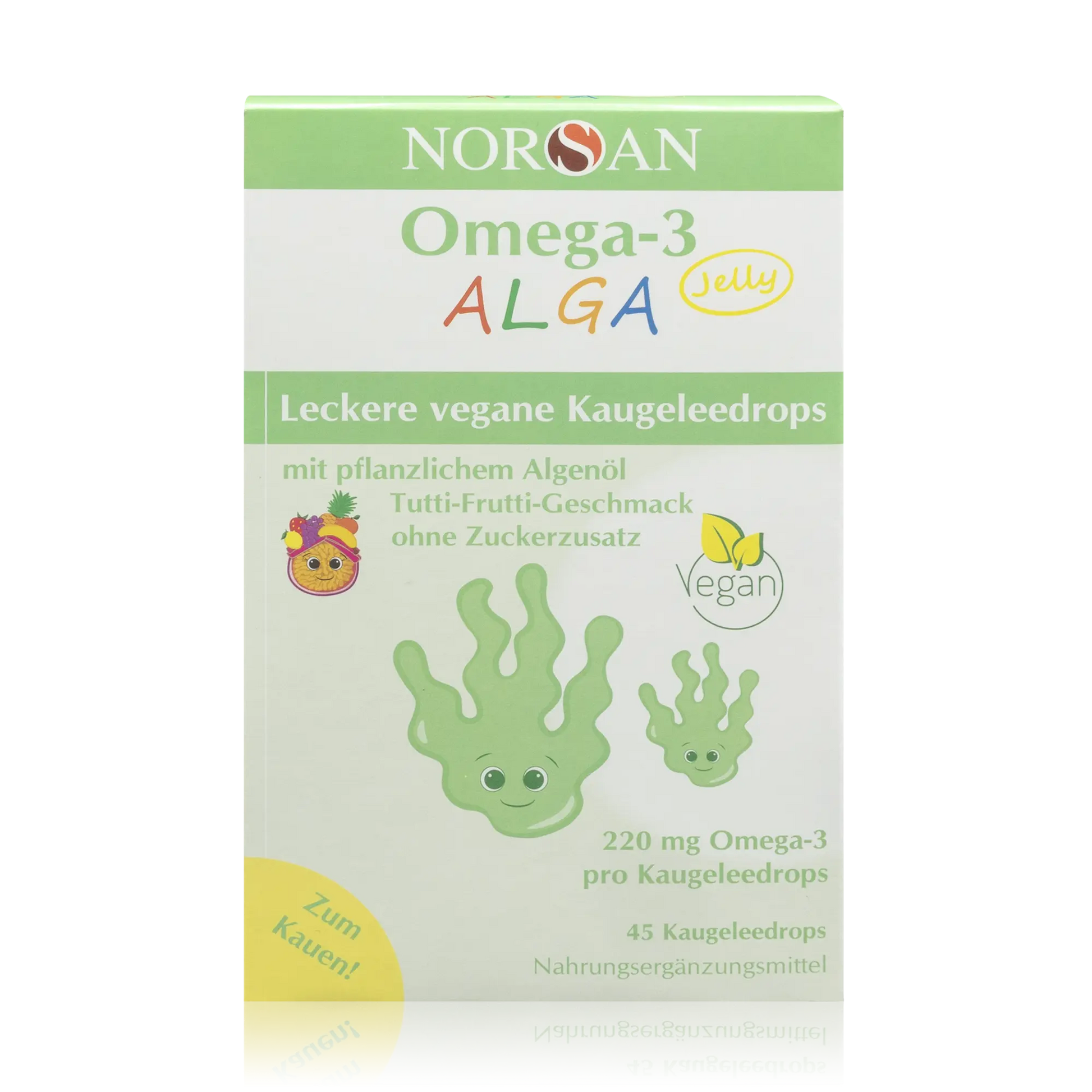 Norsan Algenöl Omega-3 Alga Jelly - Vegane Kaugeleedrops für Kinder (45 St.) - ROTE.PLACE
