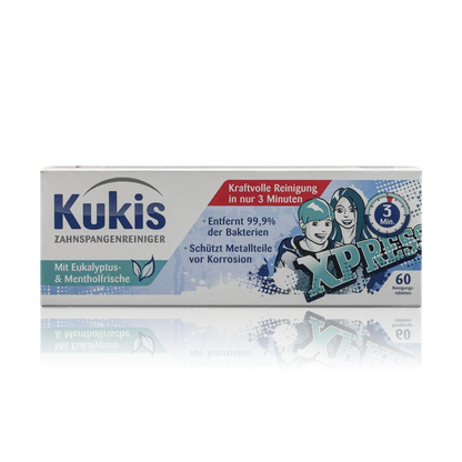 Kukis Zahnspangenreiniger Xpress mit Eukalyptus und Mentholfrische (60 St.)