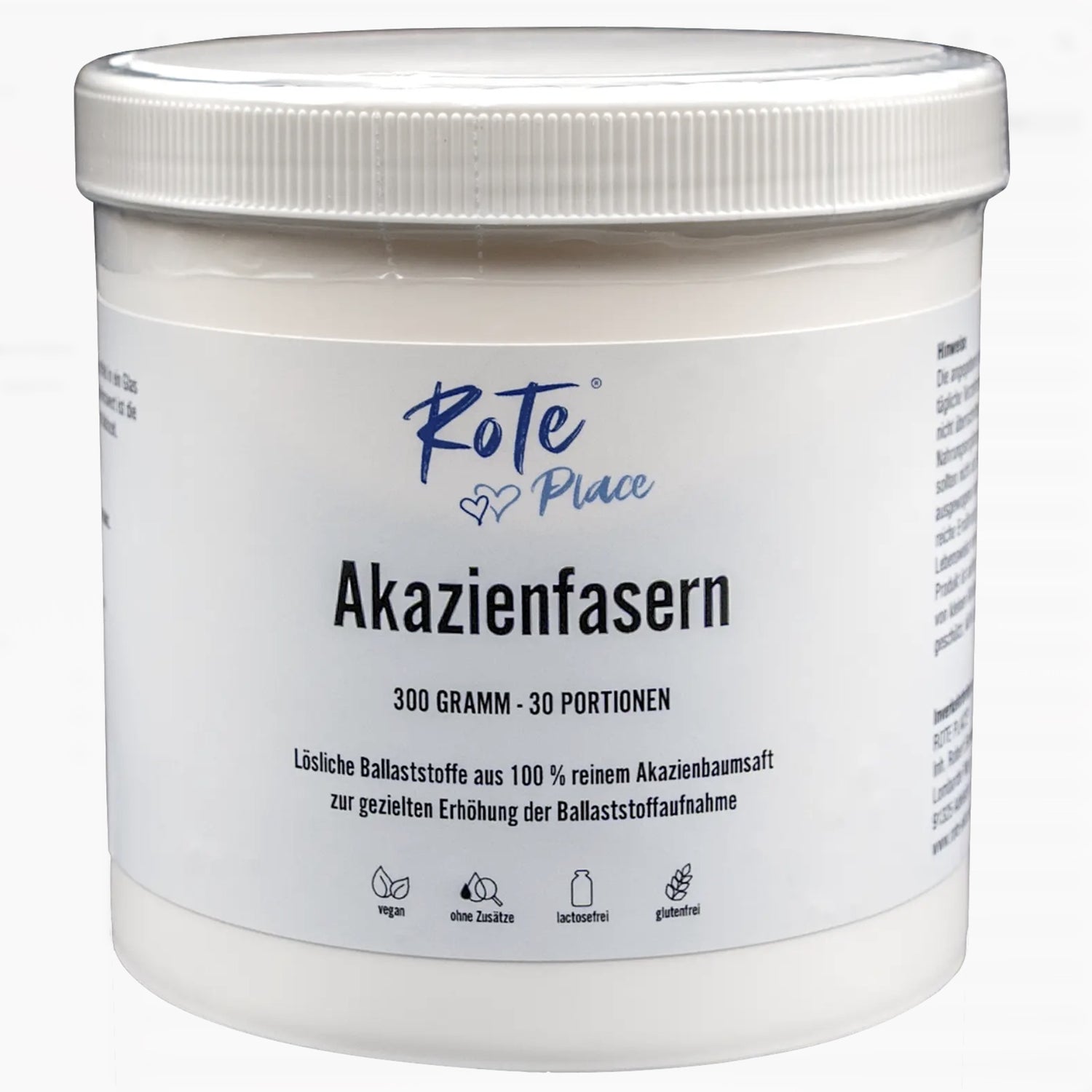 ROTE PLACE Akazienfasern Pulver 300 g Produktdose