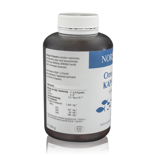 Norsan Fischöl Omega-3 Kapseln mit natürlichem Öl (120 St.) - ROTE.PLACE