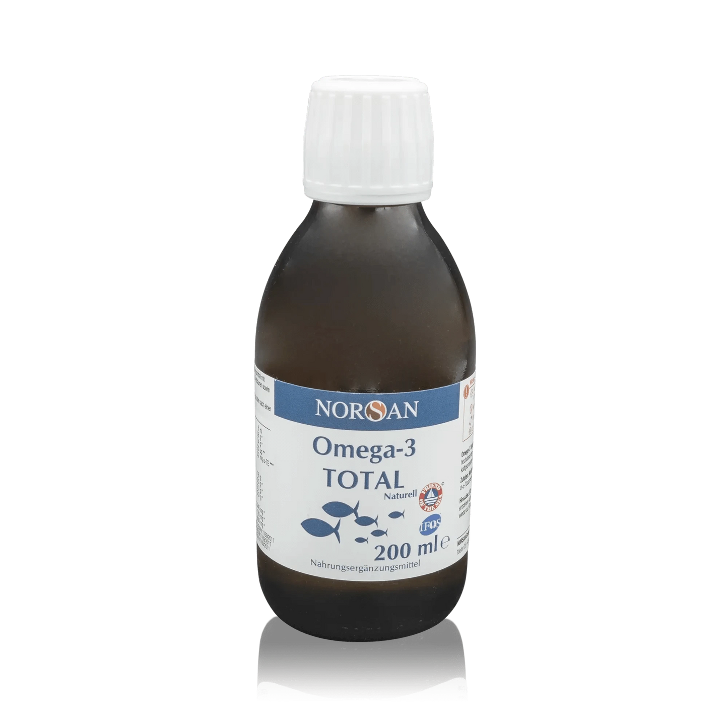 Norsan Omega 3 Total mit natürlichem Fischöl und Olivenöl - Natürlicher Geschmack (200ml) - ROTE.PLACE