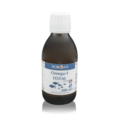 Norsan Omega 3 Total mit natürlichem Fischöl und Olivenöl - Natürlicher Geschmack (200ml) - ROTE.PLACE