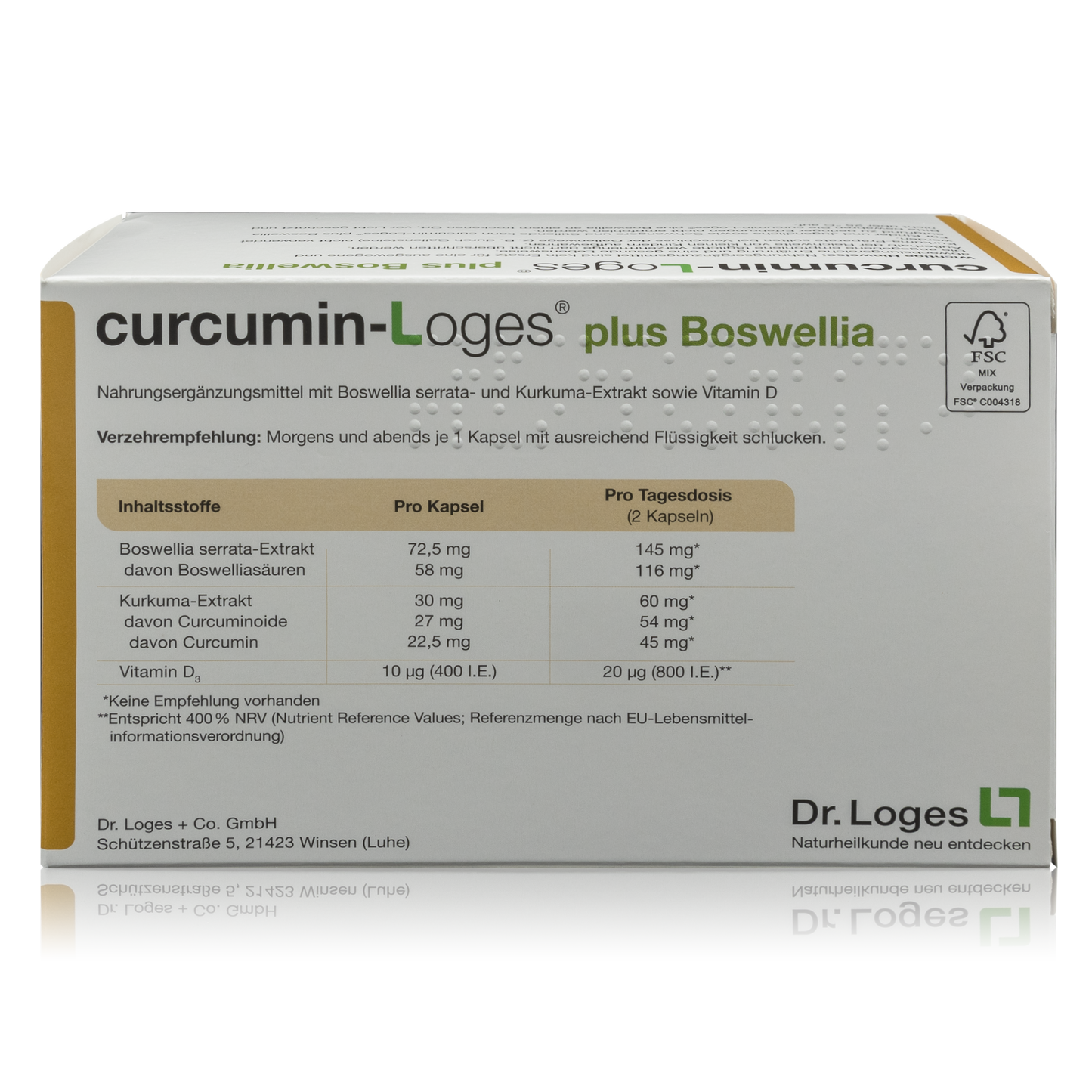 Dr. Loges Curcumin-Loges plus Boswellia  (120 St./167g) - PZN: 14037248 - RoTe Place